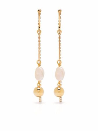 Mounser gold-plated White Cap freshwater pearl earrings - FARFETCH