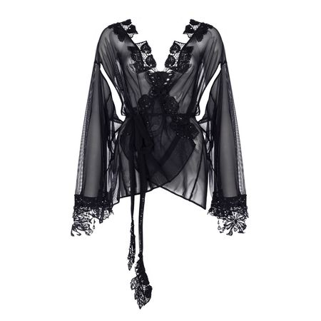 Limited Edition Swarovski Crystal Black Bisoux Kimono | Belle-et-BonBon | Wolf & Badger