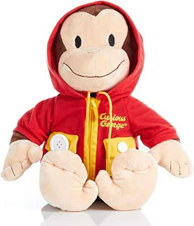 Amazon.com: KIDS PREFERRED Curious George Learn to Dress Stuffed Animal, 14 in : Toys & Games