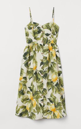 hm lemon summer dress