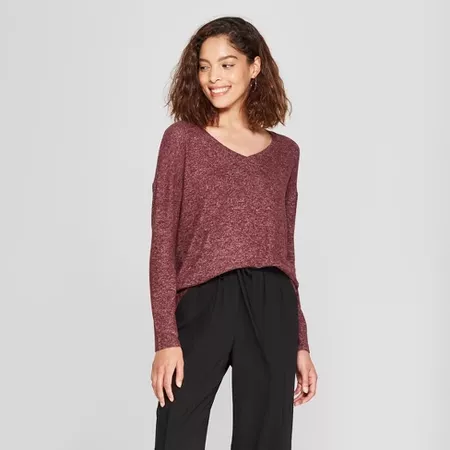Women's Long Sleeve Cozy Knit Top- A New Day : Target
