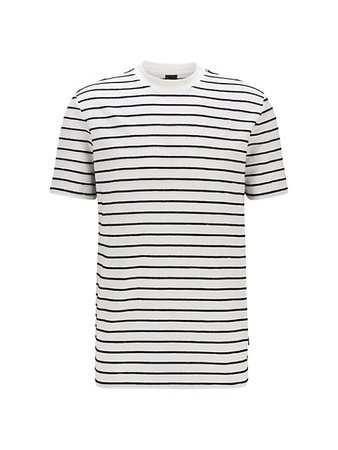 BOSS Striped Crewneck Jersey T-Shirt | SaksFifthAvenue