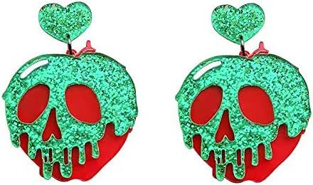 Amazon.com: Poison Apple Snow White Witches Earrings for Women. Cute Halloween Cosplay Earrings for Women, Teens, College Students and Adults.: Clothing, Shoes & Jewelry