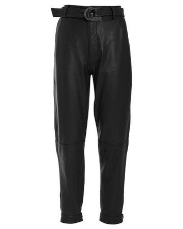Jonah High-Rise Leather Trousers