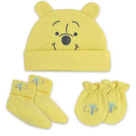Winnie the Pooh Hat Mitts and Booties