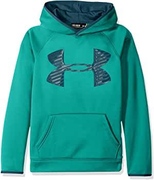 Amazon.com: Under Armour Boys' Storm Armour Fleece Highlight Big Logo Hoodie, Graphite/Fuel Green, Youth X-Small: Clothing