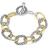 Amazon.com: UNY Bracelet Designer Brand Inspired Antique Women Jewelry Cross Cable Wire Bangle Christmas day Gifts: Jewelry