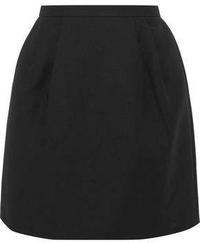Pleated Cotton-blend Mini Skirt