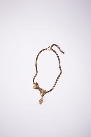 Acne Studios - Bow necklace - Antique gold