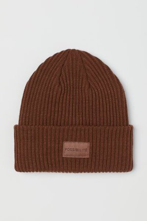 Knit Hat - Dark brown - Ladies | H&M US
