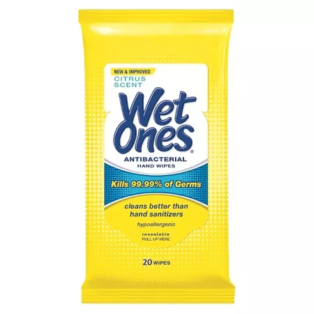 Wet Ones Antibacterial Hand Wipes Citrus Scent - 20ct : Target