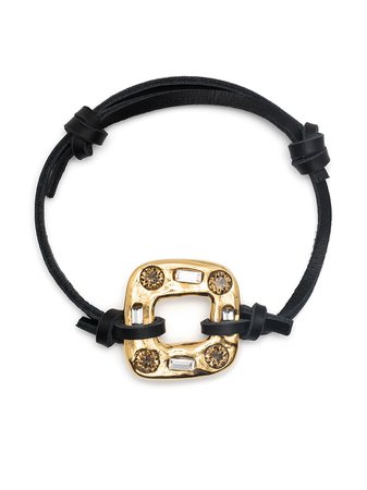 Marni Crystal Square Charm Rope Bracelet - Farfetch