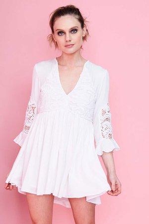Maliah Crochet Dress White