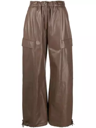 Brunello Cucinelli wide-leg Leather Trousers - Farfetch