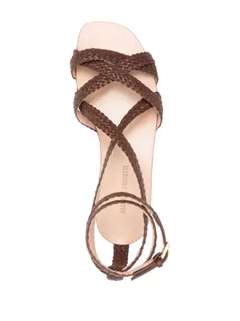 Alberta Ferretti Braided Leather Sandals - Farfetch