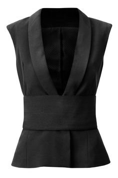 Pinterest - HAIDER ACKERMANN - Leather gilet. Inspirado en el ya clásico #peplum. ¡Ideal para combinar con camisa! | blusas