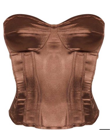 PLT brown satin corset