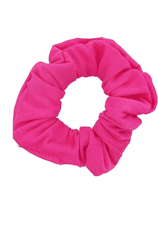 hot pink scrunchie