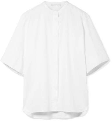 Raul Stretch-cotton Poplin Shirt - White