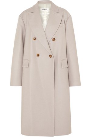 MM6 Maison Margiela | Oversized double-breasted wool-blend coat | NET-A-PORTER.COM