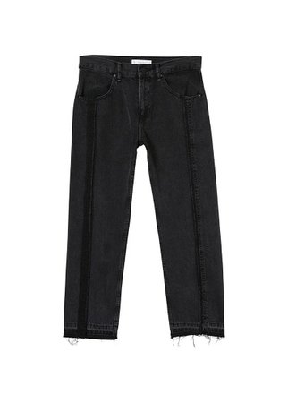 MANGO Straight-fit dark jeans