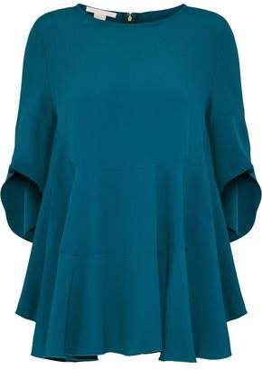 Fluted Crepe Blouse