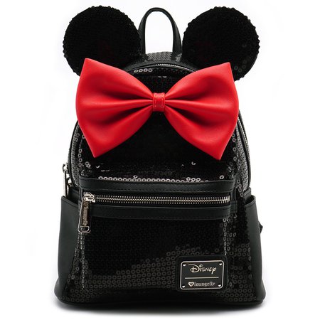 Loungefly x Minnie Black Sequin Mini Backpack - Backpacks - Bags