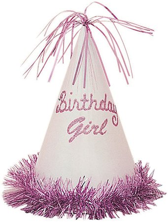 Amazon.com: Glitter Fringe Birthday Girl Party Hat: Kitchen & Dining