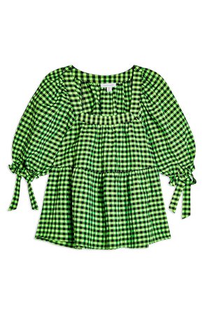 Topshop Neon Check Blouse | Nordstrom
