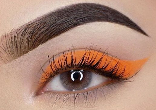 Orange Lid Liner Eye Makeup
