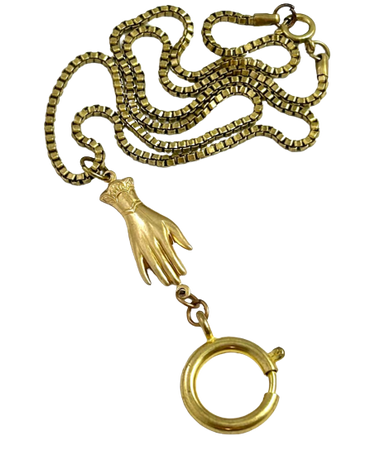 Charm Holder, Charm Holder Necklace, Pendant Necklace, Vintage charm necklace, Vintage Jewelry, victorian hand, vintage chain