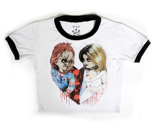 *clipped by @luci-her* Chucky and Tiffany Ringer Tee - Vera's Eyecandy