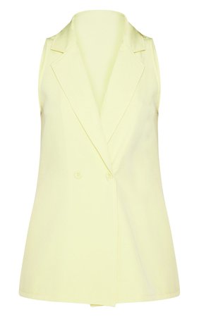 Neon Lime Sleeveless Blazer | Coats & Jackets | PrettyLittleThing USA