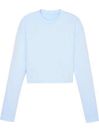 WARDROBE.NYC Cropped long-sleeved Cotton Top - Farfetch