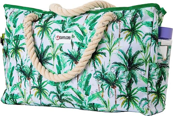 Amazon.com: SHYLERO Beach Bag and Pool Bag. Has Airtight Pouch, Key Holder. Beach Tote is Zippered, Waterproof (IP64) - L22xH15xW11 : Clothing, Shoes & Jewelry