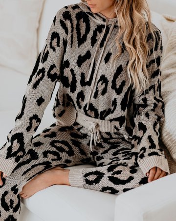 Frankie Leopard Knit Joggers – VICI