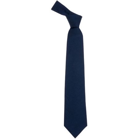 Navy Plain Coloured Wool Tie - Burnett's & Struth Scottish Regalia