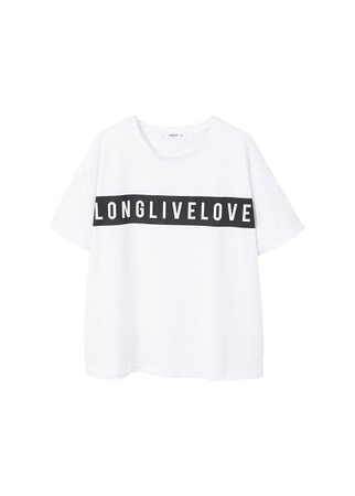 MANGO Long Live Love t-shirt