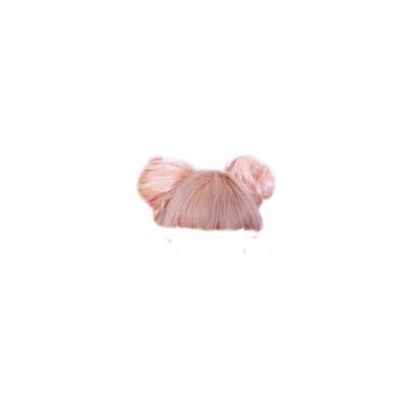 Pink hair buns