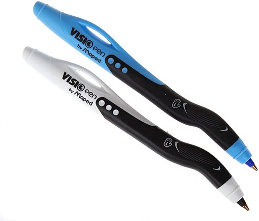 Amazon.com : Maped - Visio Left Handed Ballpoint Pen Blue and Black Ink Pack of 2 : Office Products