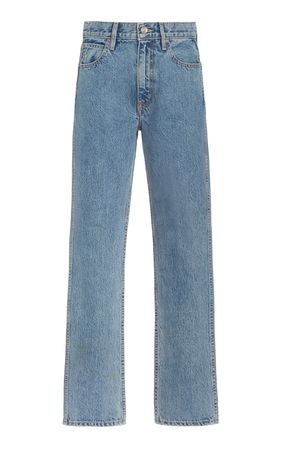 Virginia Rigid High-Rise Organic Cotton Tapered Slim-Leg Jeans By Slvrlake | Moda Operandi