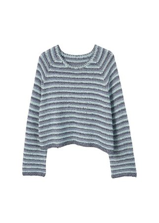 MANGO Flecked striped sweater