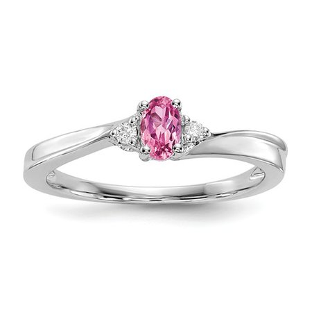 10K White Gold Pink Sapphire & Diamond Ring — Gordon Jewelers