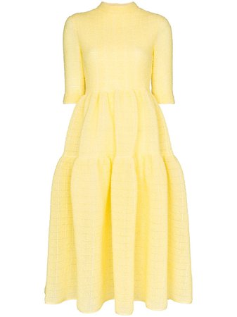 Cecilie Bahnsen Trude Tiered Dress SS200069TRUDEDRESS Yellow | Farfetch