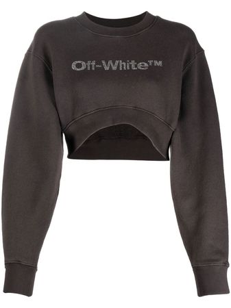 Off-White Bling Bounce Cropped Sweatshirt - Farfetch