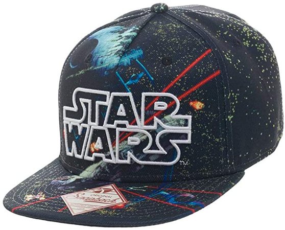 Amazon.com: Star Wars Battle Scene Snapback Hat Cap New Licensed Black: Clothing