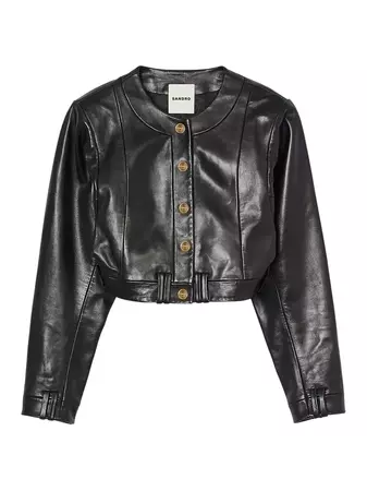 Shop Sandro Leather Jacket | Saks Fifth Avenue