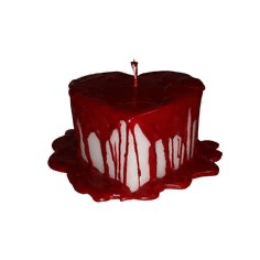 heart shaped bleeding candle