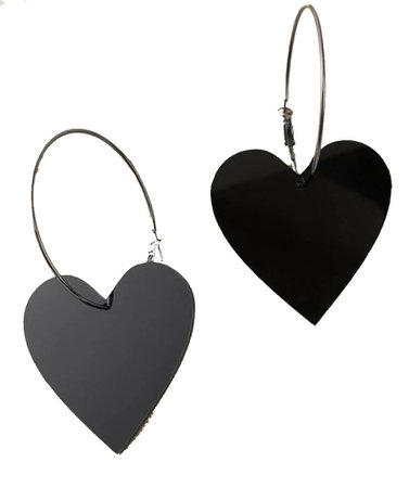 black heart earrings