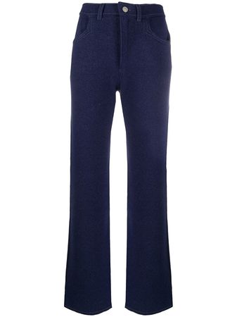 Shop Barrie knitted flared trousers with Express Delivery - FARFETCH